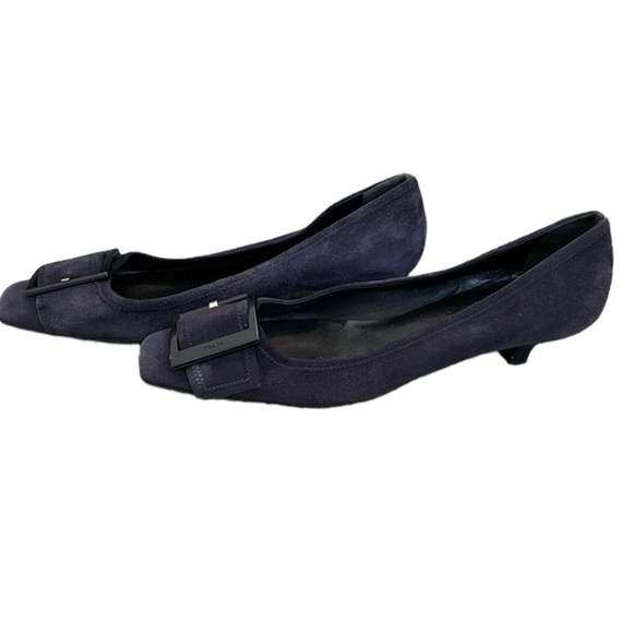Prada Purple Suede Kitten Heels - Picture 2 of 3